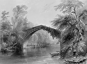 Brücke von Doon, graviert von G. K. Richardson